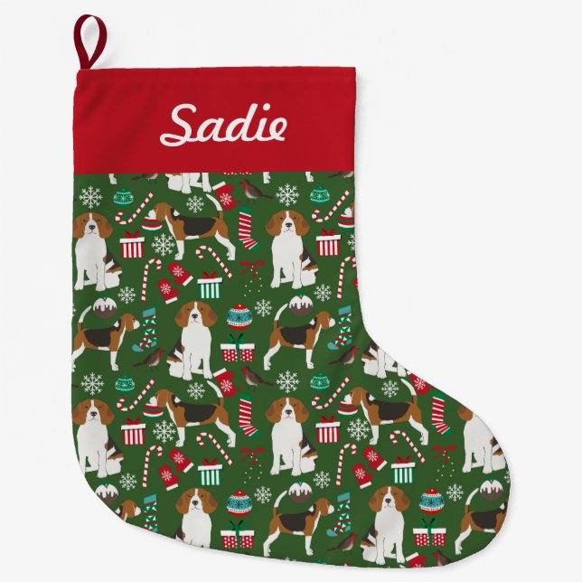 Beagle Christmas Stocking (Front)