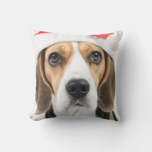 Beagle Christmas Throw Pillow