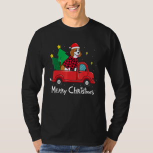 Beagle Christmas Truck Tree Mom Dad Dog 1 T-Shirt
