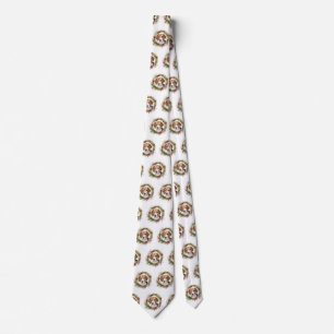 Beagle Christmas Wreath Festive Pup  Tie