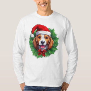 Beagle Christmas wreath shirt