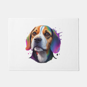 beagle colourful doormat