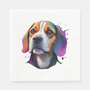 beagle colourful napkin