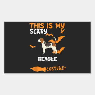 Beagle Costume Halloween Lazy Scary Dog Tank Top Sticker