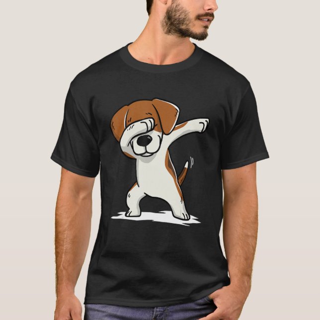 Beagle Cute Dabbing T-Shirt Funny Dab Dance Gift S (Front)