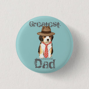 Beagle Dad 1 Inch Round Button