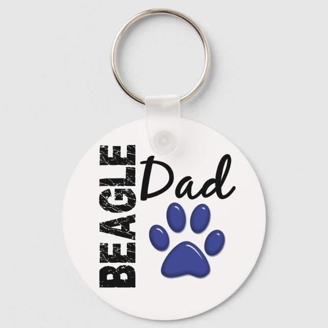 Beagle Dad 2 Keychain (Front)