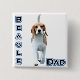 Beagle Dad 4 2 Inch Square Button