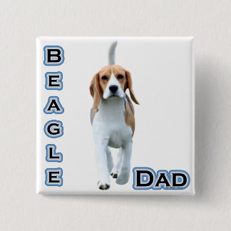 Beagle Dad 4 2 Inch Square Button
