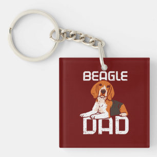 Beagle Dad / Beagle Dog Lovers/ Beagle Father Keychain