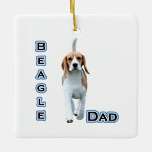 Beagle Dad Ceramic Ornament
