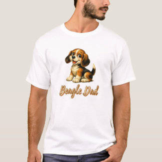 Beagle Dad | Cute Vintage Puppy T-Shirt