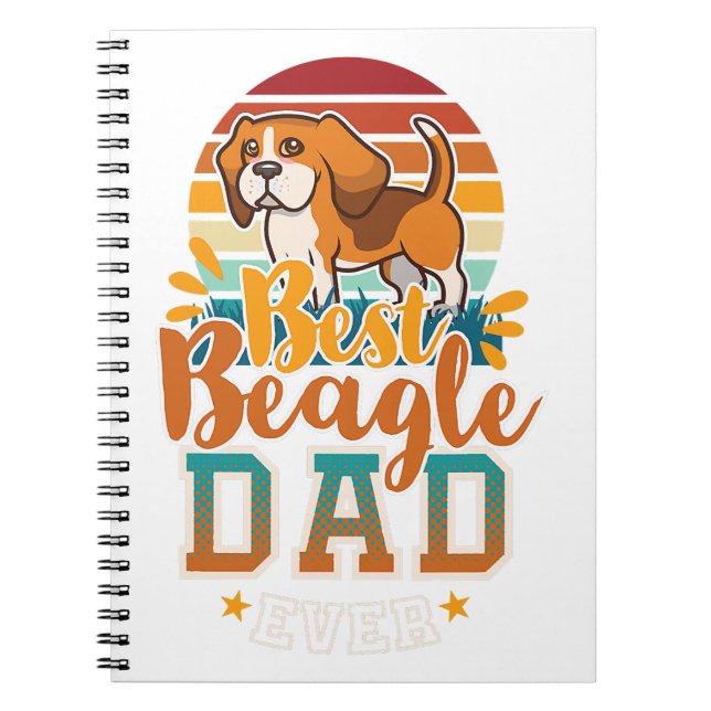 beagle dad english beagle dog daddy far dog lovers notebook (Front)