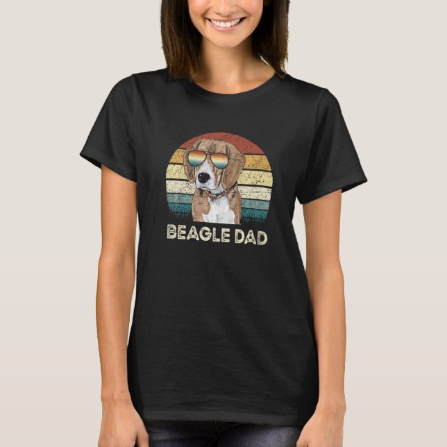 Beagle Dad Father's Day Paw Lovers Puppies Dog Own T-Shirt (Front)
