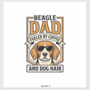 Beagle Dad Fuelled by Coffee and Dog Hair Shirt_1