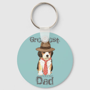 Beagle Dad Keychain