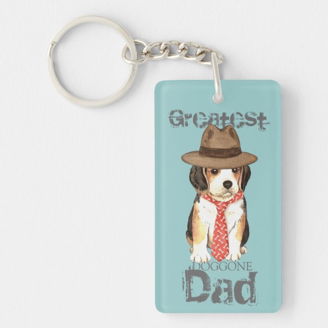 Beagle Dad Keychain (Front)