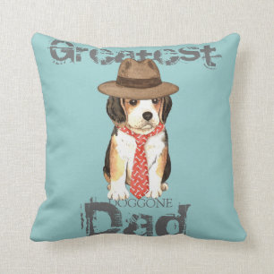 Beagle Dad Throw Pillow