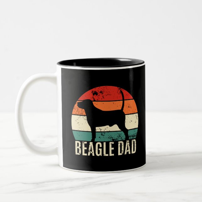 Beagle Dad Two-Tone Coffee Mug (Left)