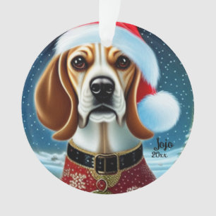 Beagle de Noël, Père Noël Dog Orament