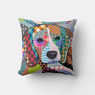 Beagle Dog 161 Throw Pillow
