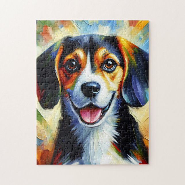 Beagle Dog Acrylic Print Dog Lover Gift Jigsaw Puzzle (Vertical)