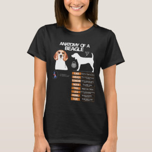 Beagle Dog Anatomy Mom Grandma Dad Men Women Kids T-Shirt