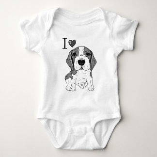 Beagle dog baby bodysuit