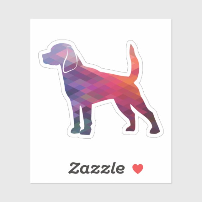 Beagle Dog Breed Geo Silhouette Purple (Sheet)