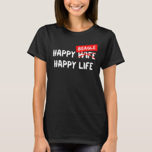 Beagle Dog Breed Happy Life Animal Friend Dog T-Shirt
