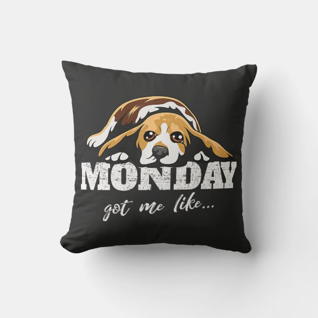 Beagle Dog Breed Premium/ Beagle Dog Lovers    Throw Pillow (Front)