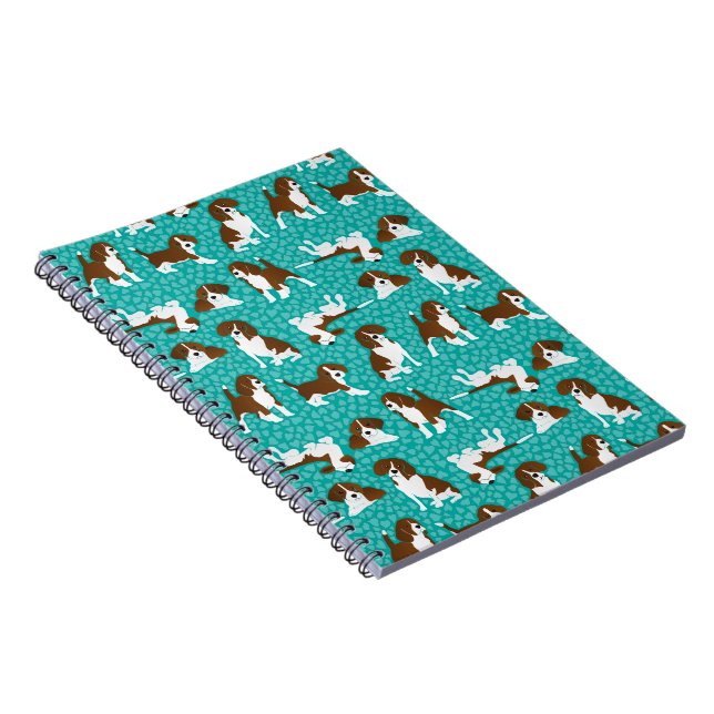 Beagle dog breed - turquoise notebook (Right Side)