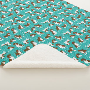 Beagle dog breed - turquoise sherpa blanket