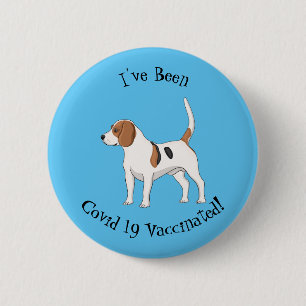 Beagle dog cartoon illustration  2 inch round button