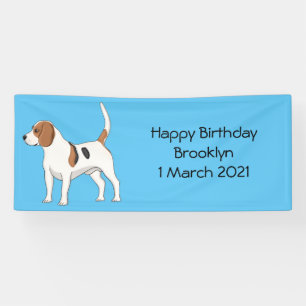 Beagle dog cartoon illustration banner