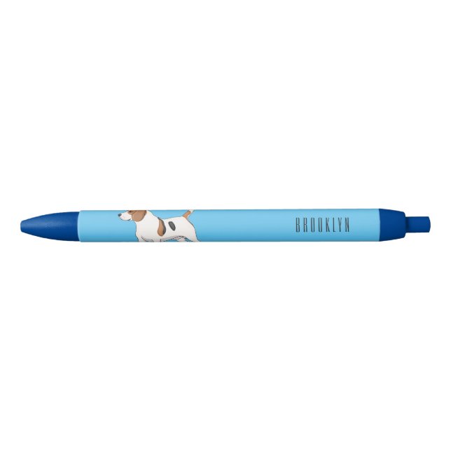 Beagle dog cartoon illustration  black ink pen (Front)