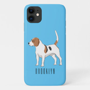 Beagle dog cartoon illustration  iPhone 11 case