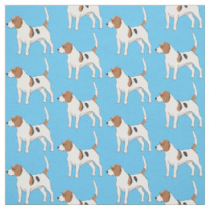 Beagle dog cartoon illustration fabric
