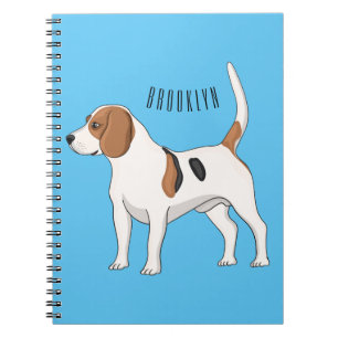 Beagle dog cartoon illustration  notebook