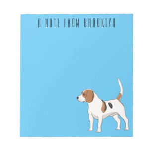 Beagle dog cartoon illustration notepad