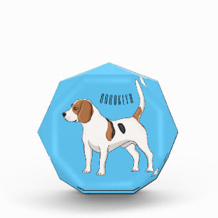 Beagle dog cartoon illustration photo block