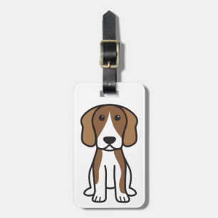 Beagle Dog Cartoon Luggage Tag