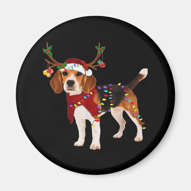 beagle dog christmas Classic T-Shirt Magnet (Front)
