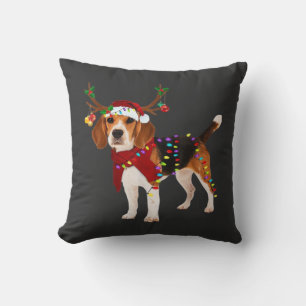 beagle dog christmas Classic T-Shirt Throw Pillow