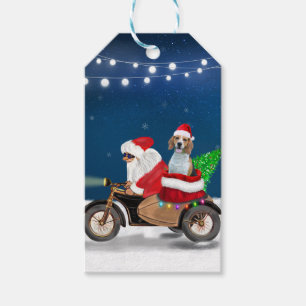 Beagle Dog Christmas Santa Claus Gift Tags