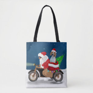 Beagle Dog Christmas Santa Claus Tote Bag