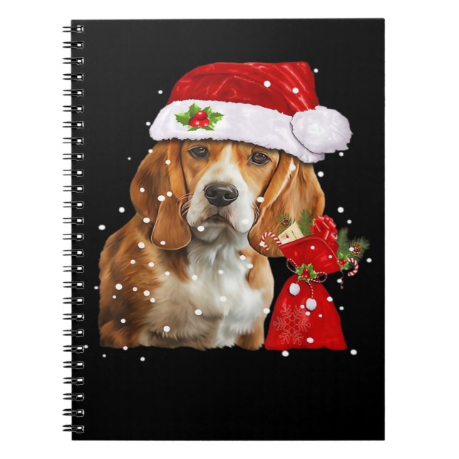 Beagle Dog Christmas T Shirt Christmas Dog Essenti Notebook (Front)