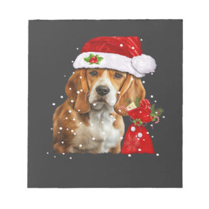Beagle Dog Christmas T Shirt Christmas Dog Essenti Notepad