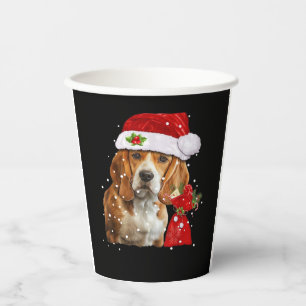 Beagle Dog Christmas T Shirt Christmas Dog Essenti Paper Cups
