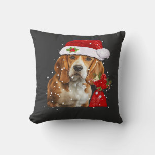 Beagle Dog Christmas T Shirt Christmas Dog Essenti Throw Pillow